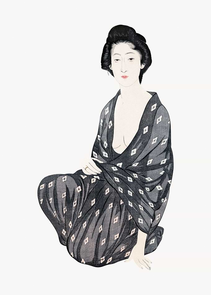 Woman in a Summer Kimono