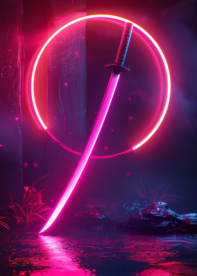 Neon katana