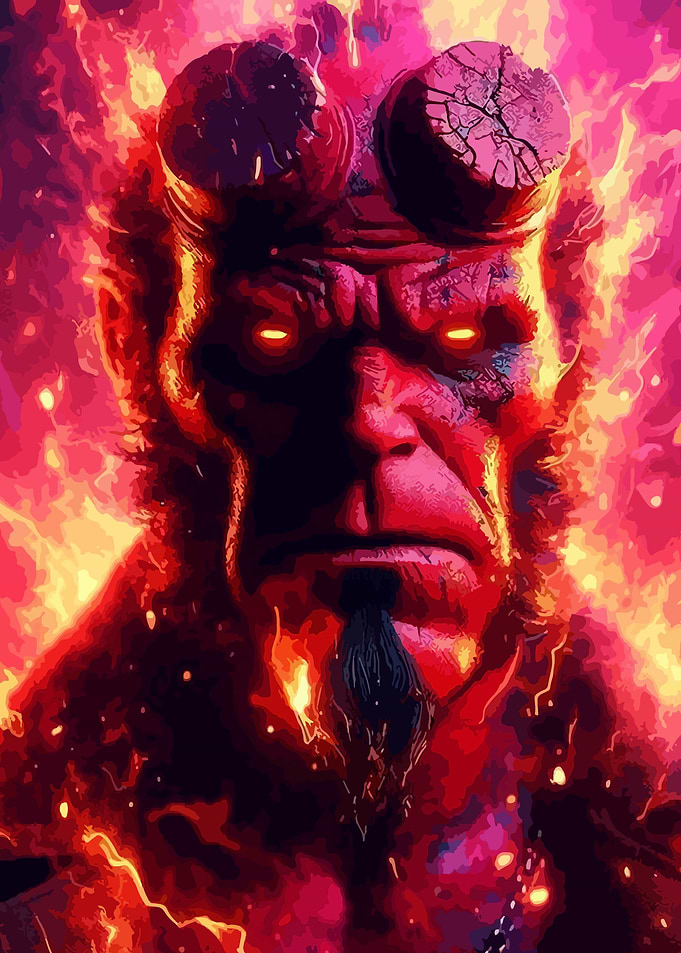 hell boy face