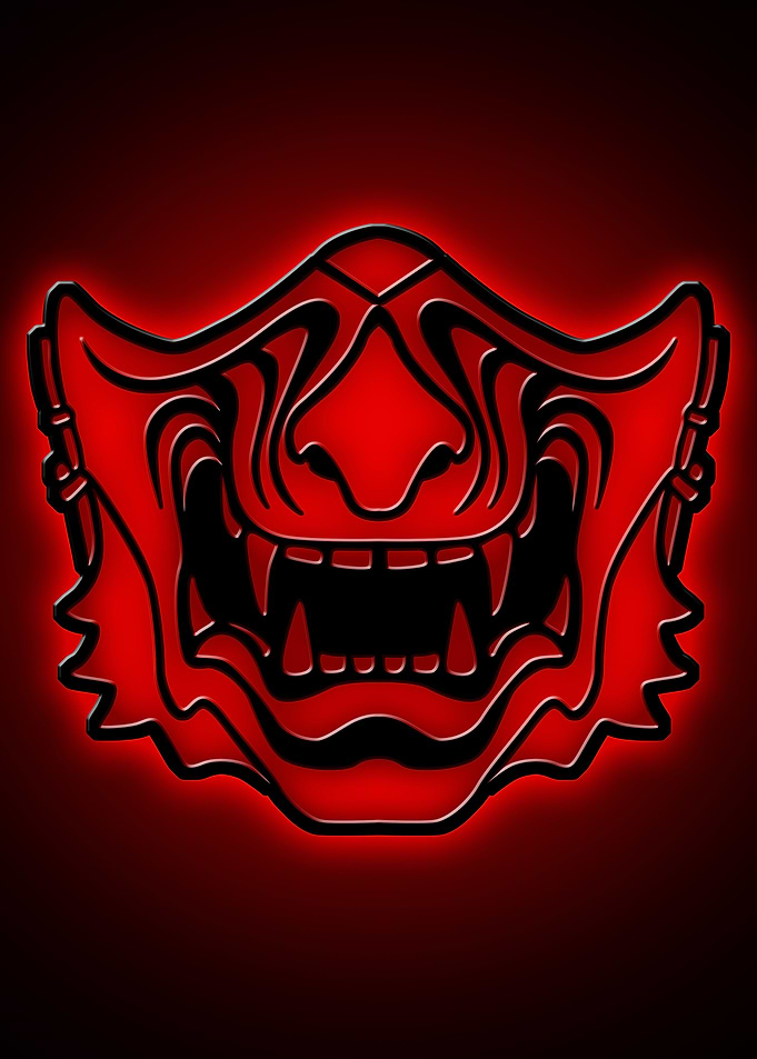 Japanese samurai mask