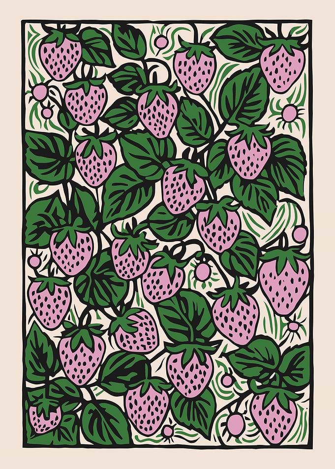 Retro Fruit Print