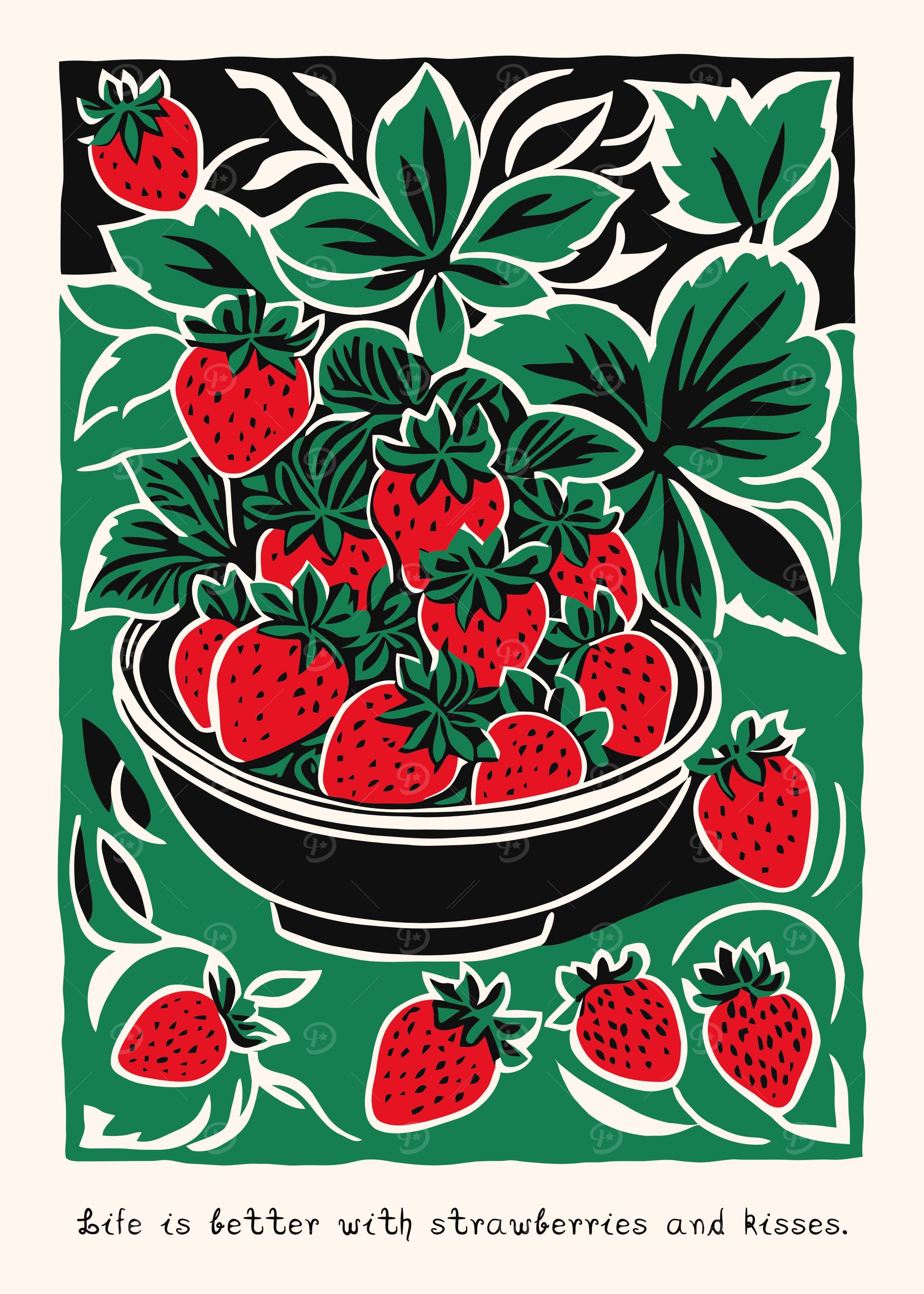 Strawberry Quote Art
