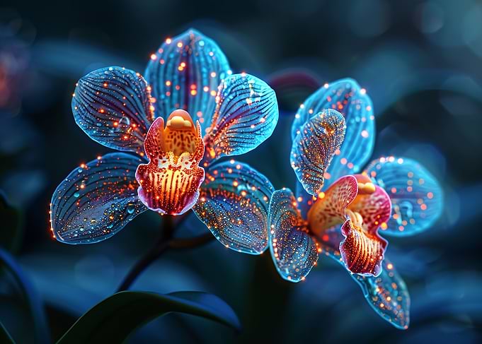 Glowing Orchids