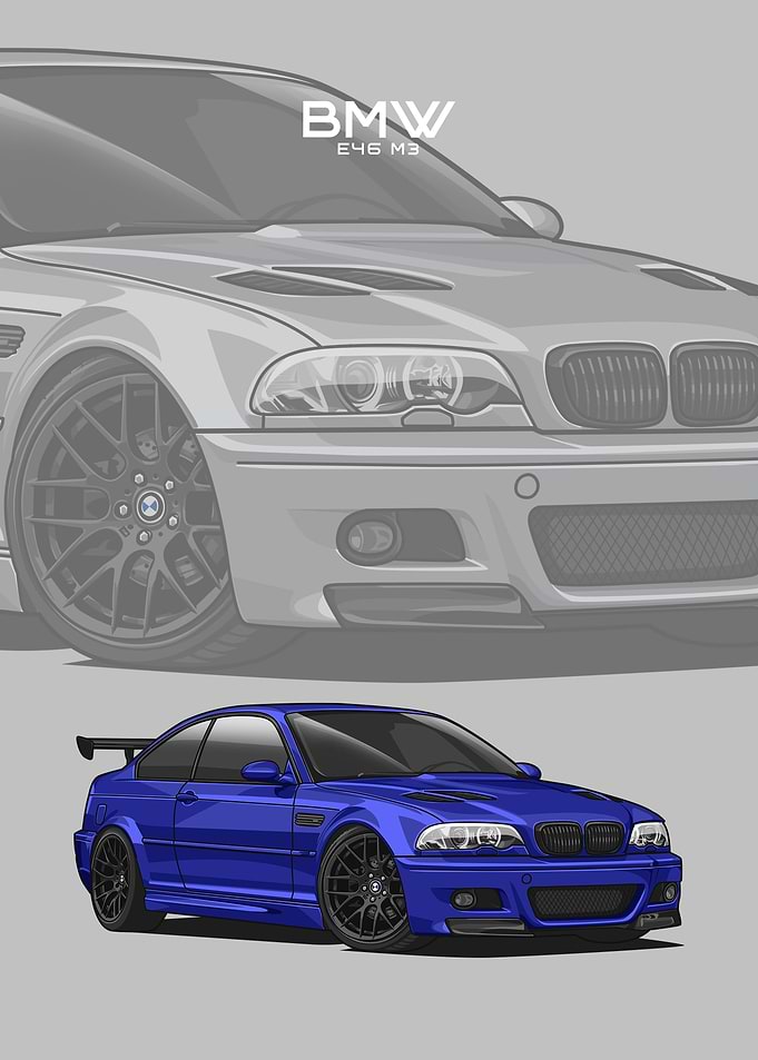 BMW E46 M3 blue