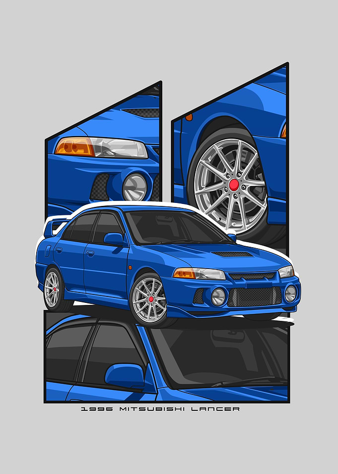 Mitsubishi Lancer blue
