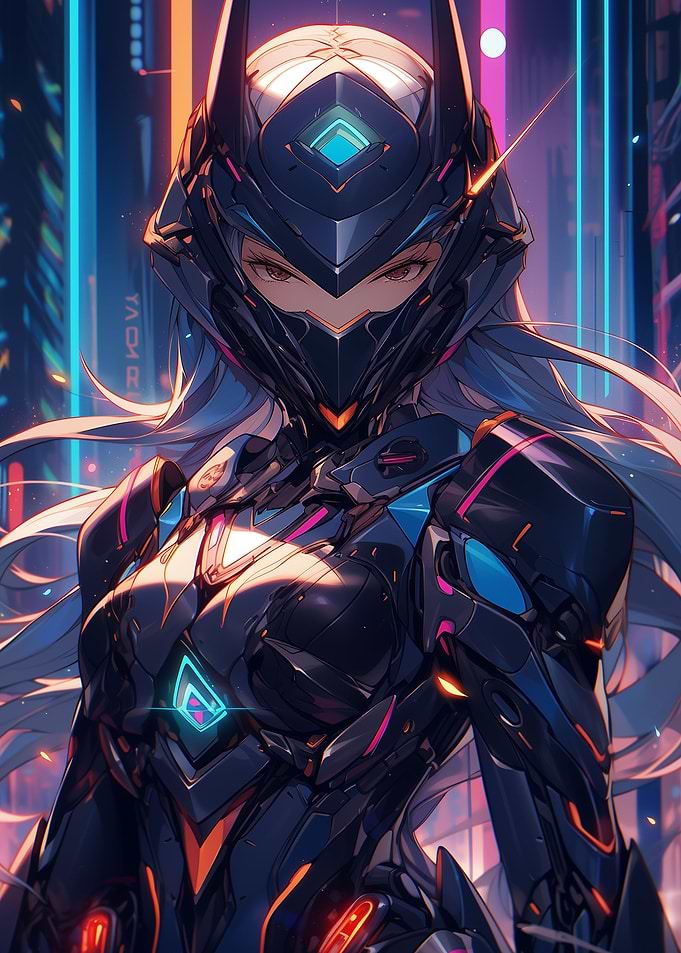 Anime Futuristic Cute Girl