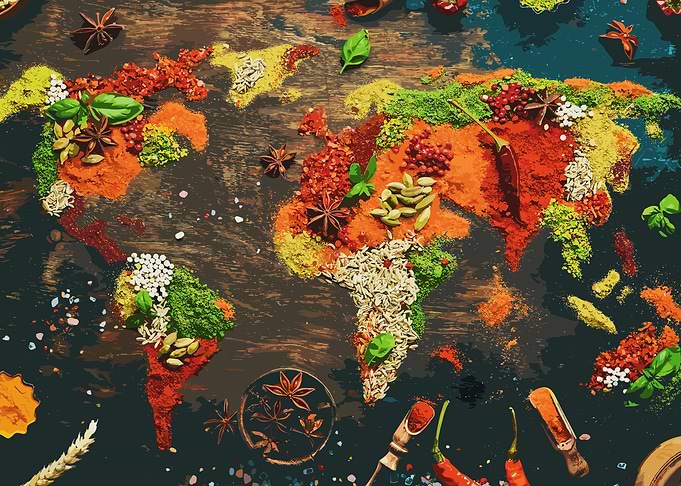 Spices World Map