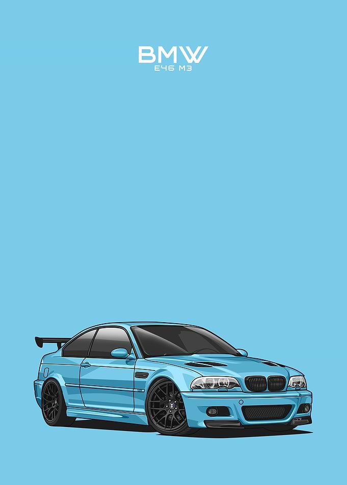 BMW E46 M3 light blue