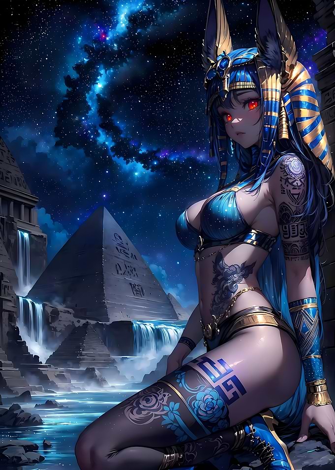 Blue Mystical Cleopatra