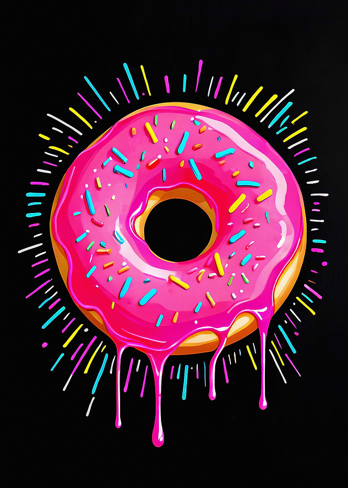 Donut Chalk Painting