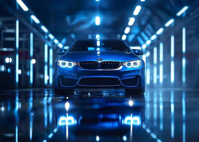 BMW 3 Blue car