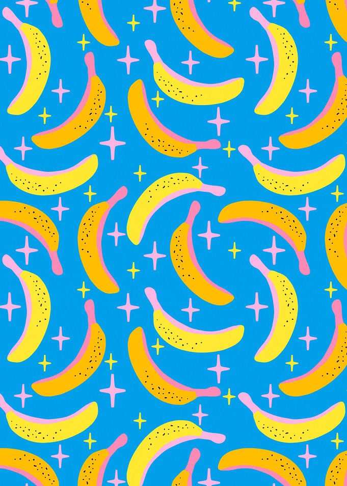 Summer abstract bananas