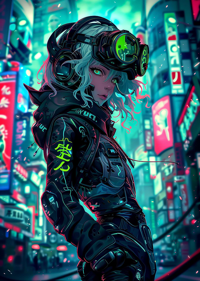 Cyberpunk Combat Girl