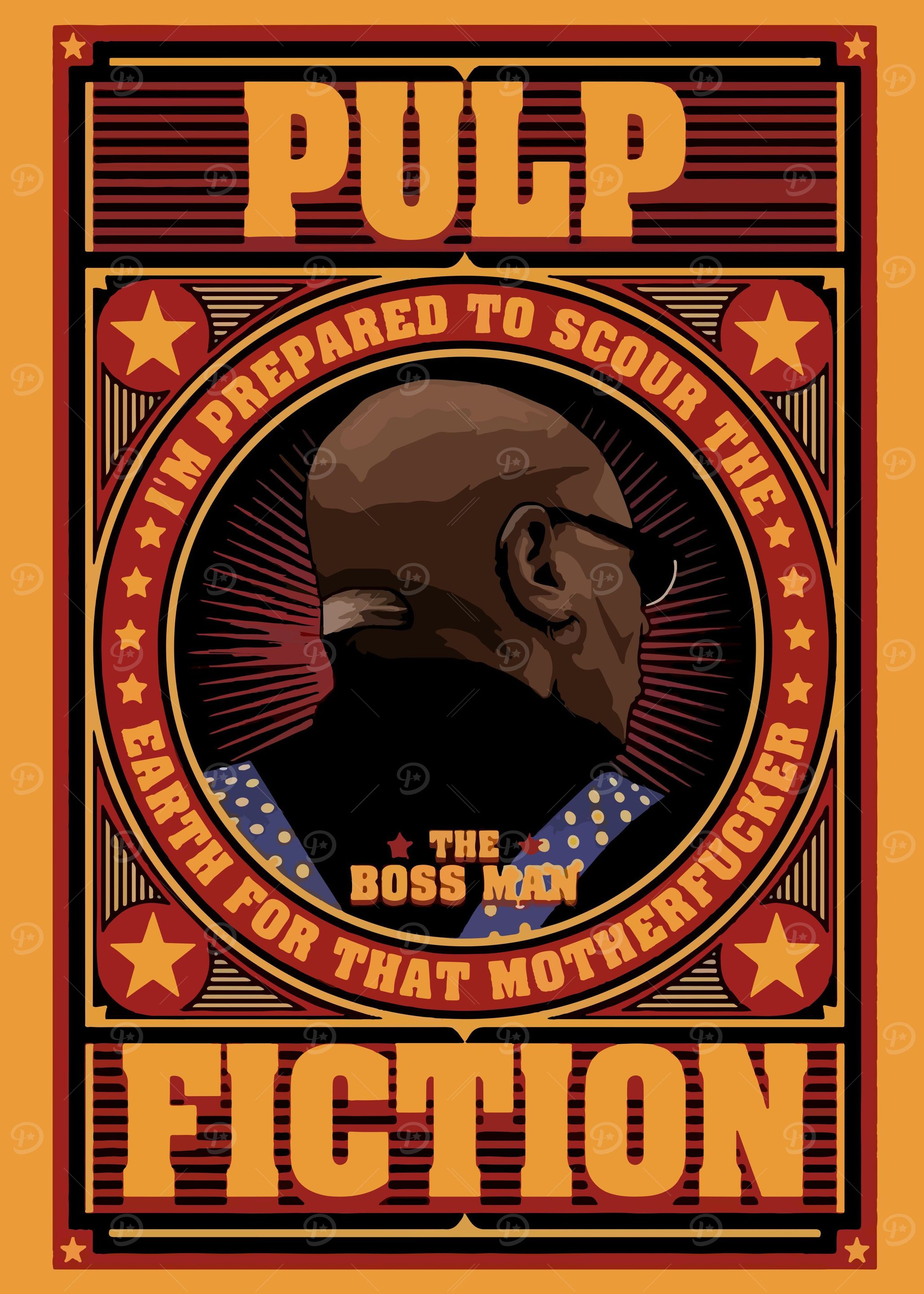 pulp fiction retro style