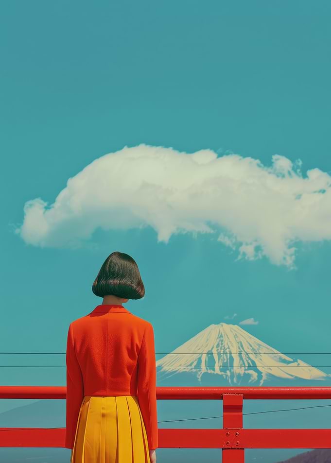 Girl and Fuji