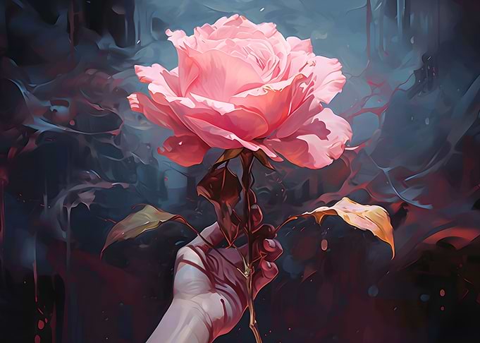 Nature pink rose