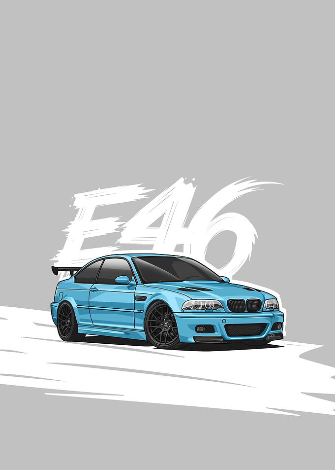BMW E46 M3 light blue