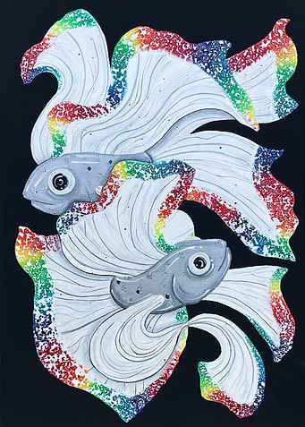 Les carpes argent