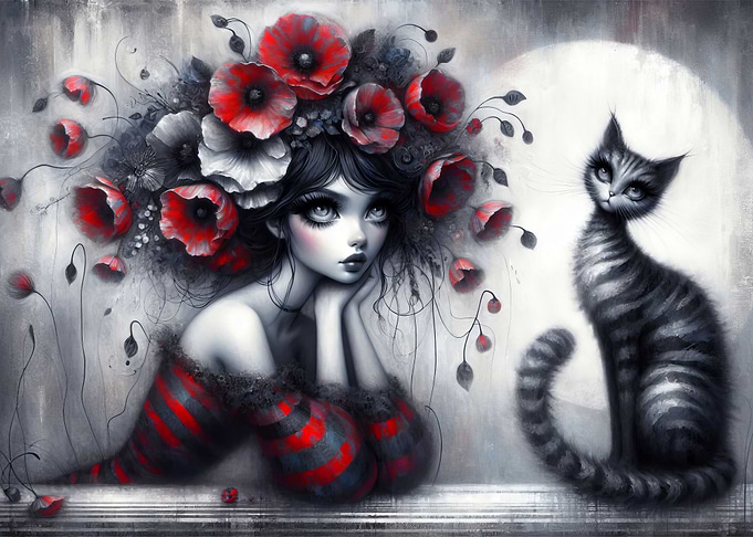 Dark Poppies Night