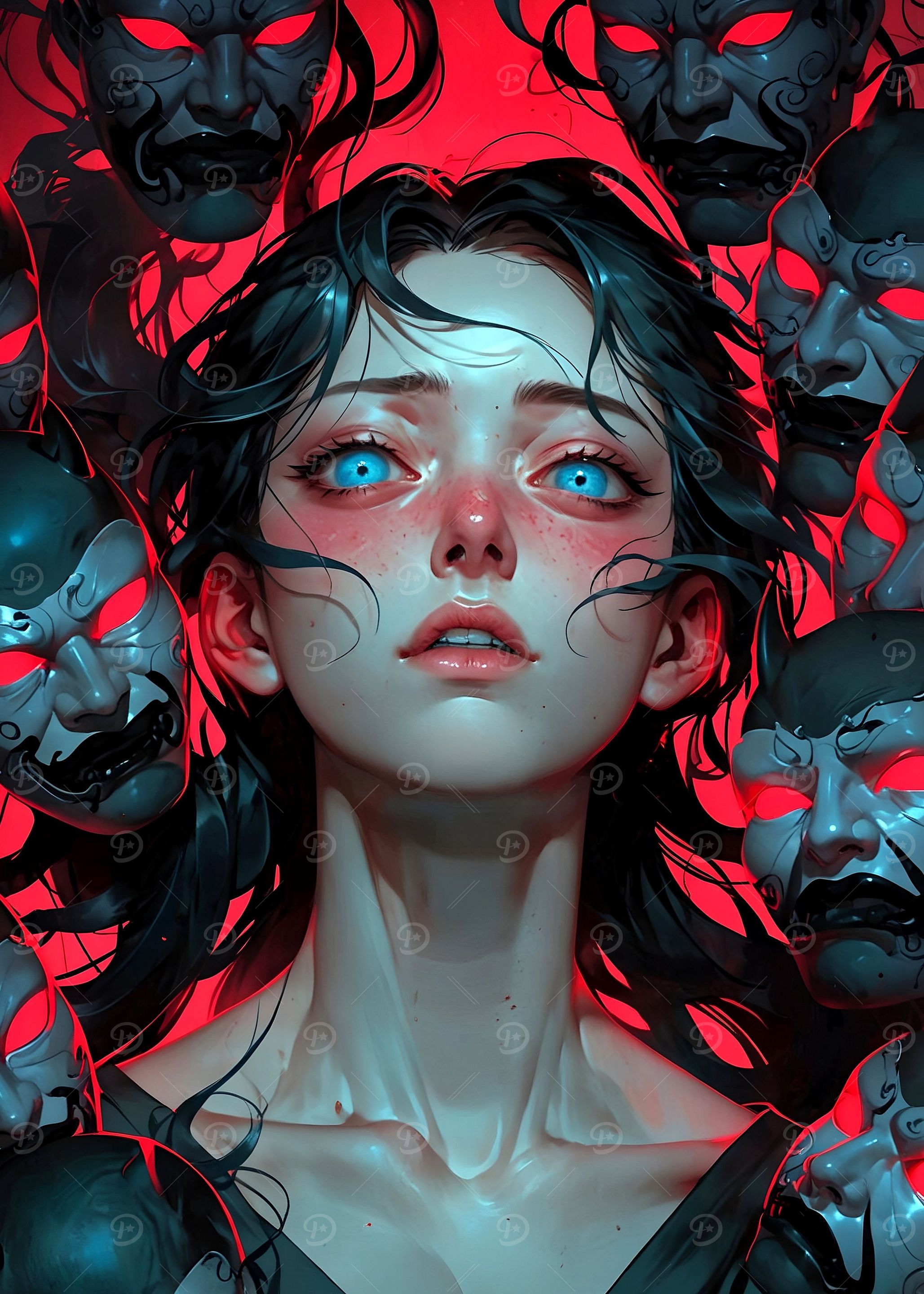 Girl fighting her demons