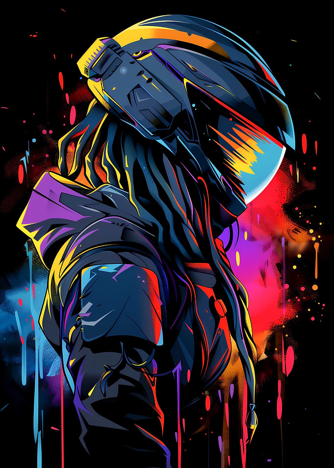Pop art space junkie