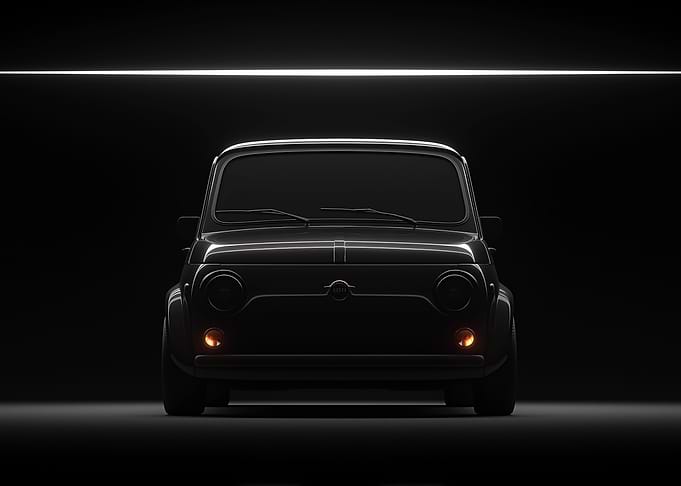 Fiat 500 in the shadows