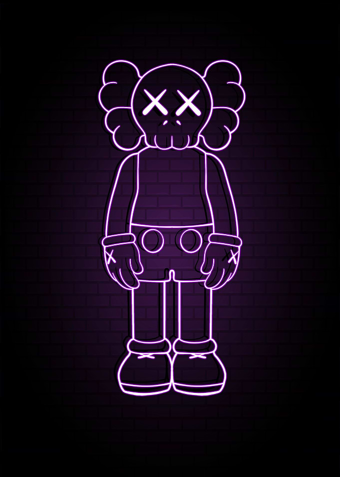 Kaws neon style