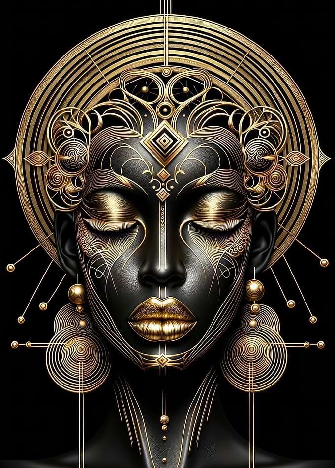 African Goddess in Gold