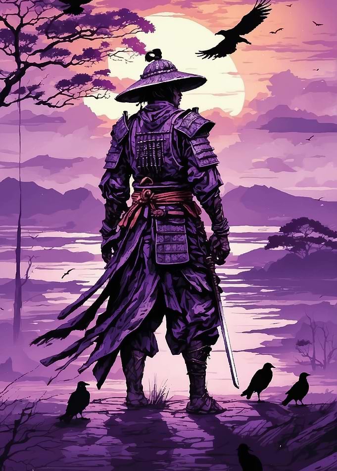 Angry Samurai Head