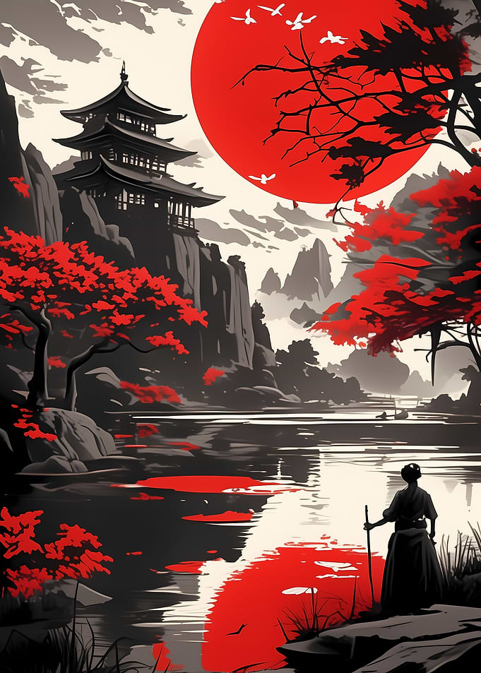 Serene Red Pagoda
