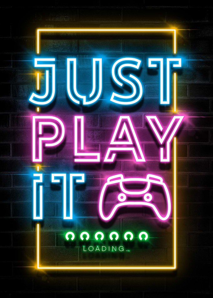 JUST PLAY IT NEON ART