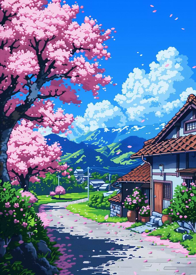Japanese Village Landscape