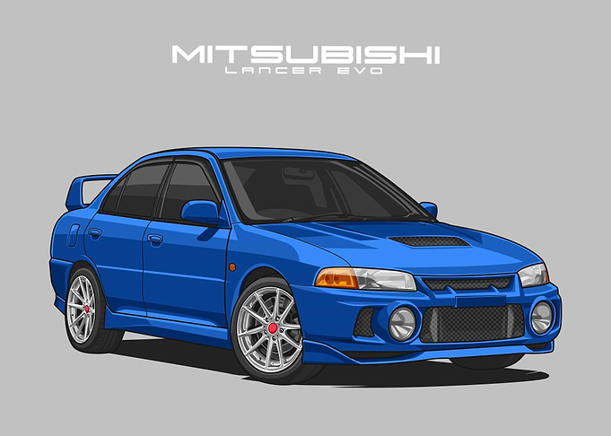 Mitsubishi Lancer blue