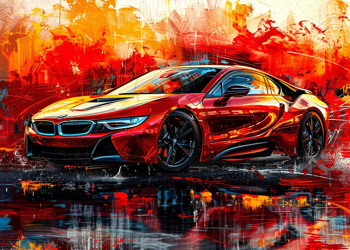 BMW I8 Painting