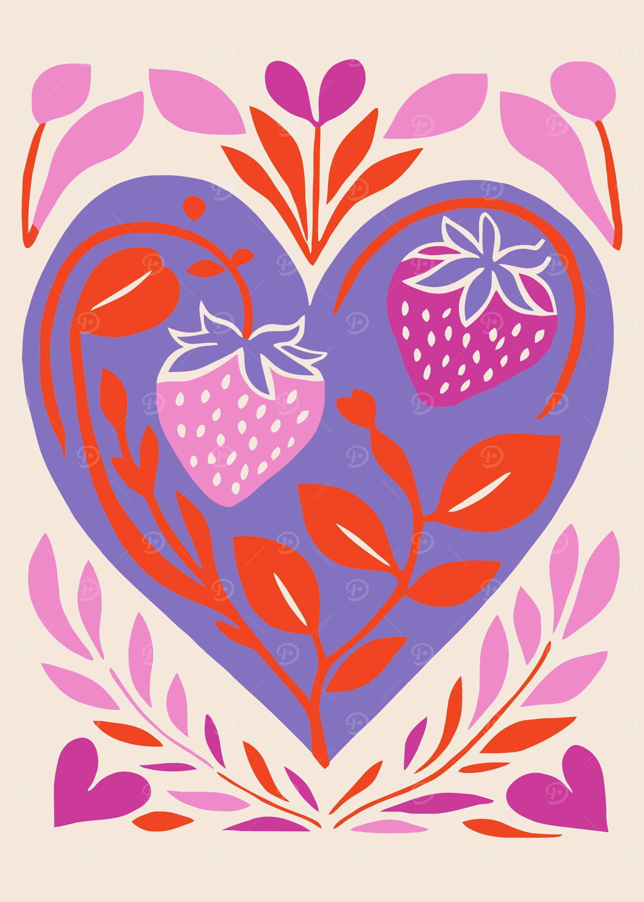 Purple Strawberry Love