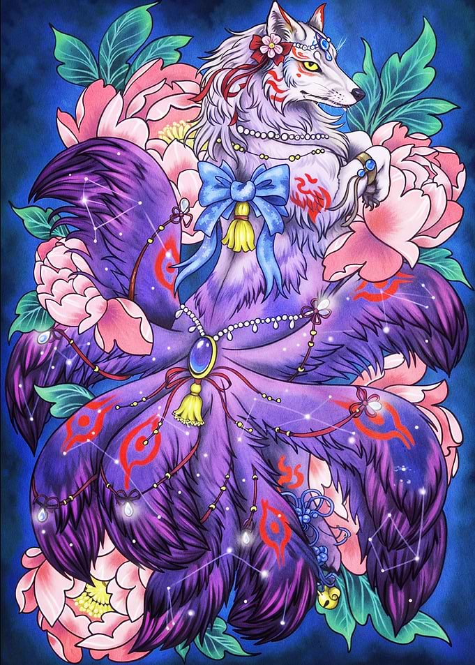 Lotus Flower Magical Fox