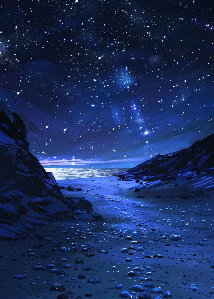 Sea Night Landscape