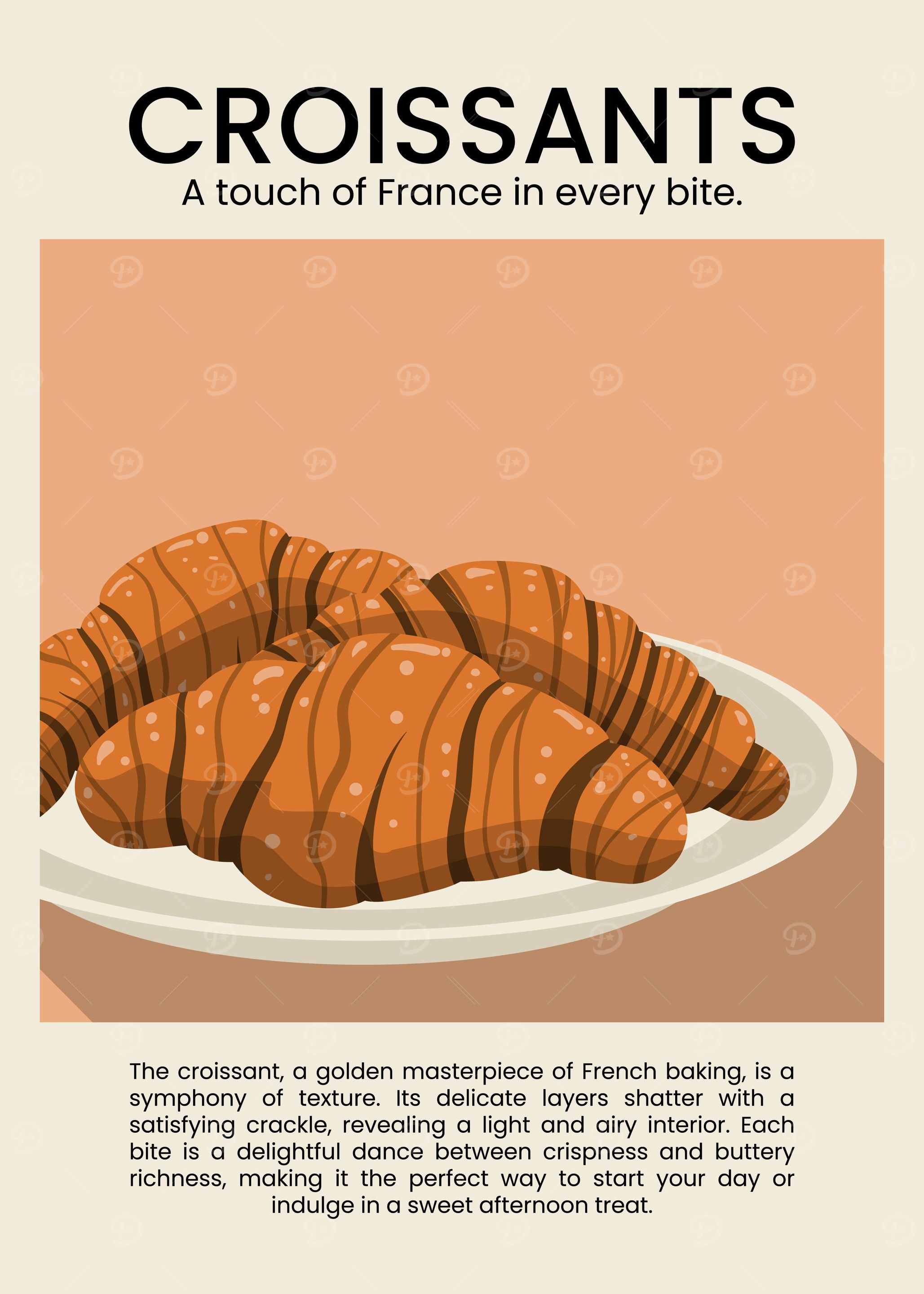 Freshly baked croissants