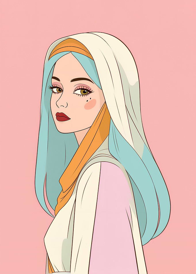 A lady in hijab
