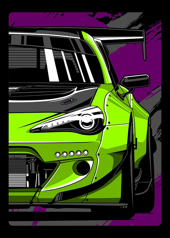 green car