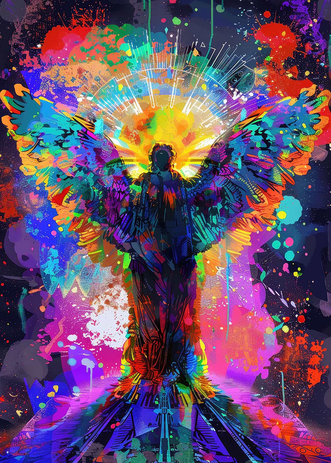 Vivid Abstract Angel