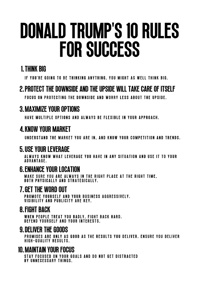 10 rules for success