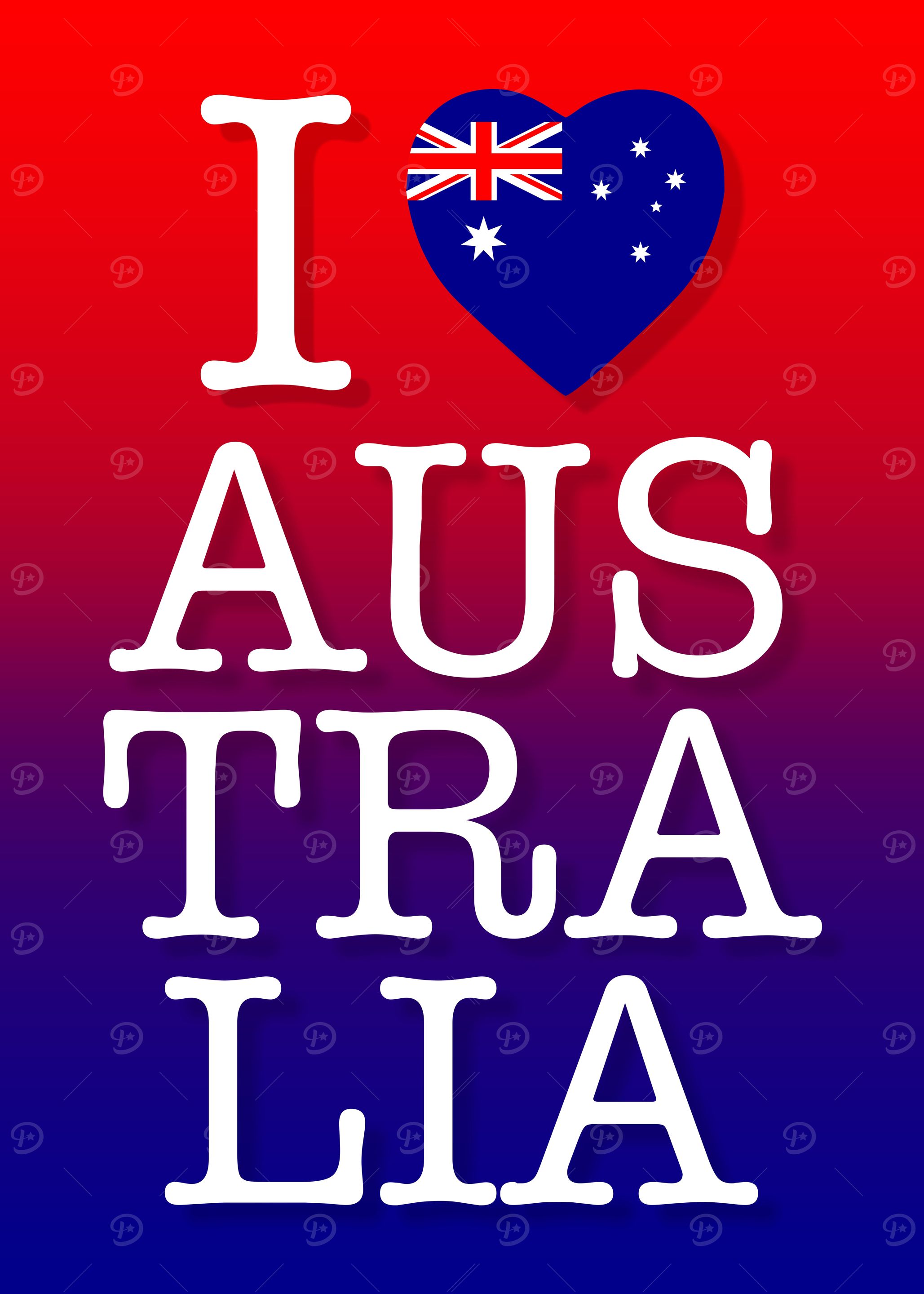 I Love Australia Heart