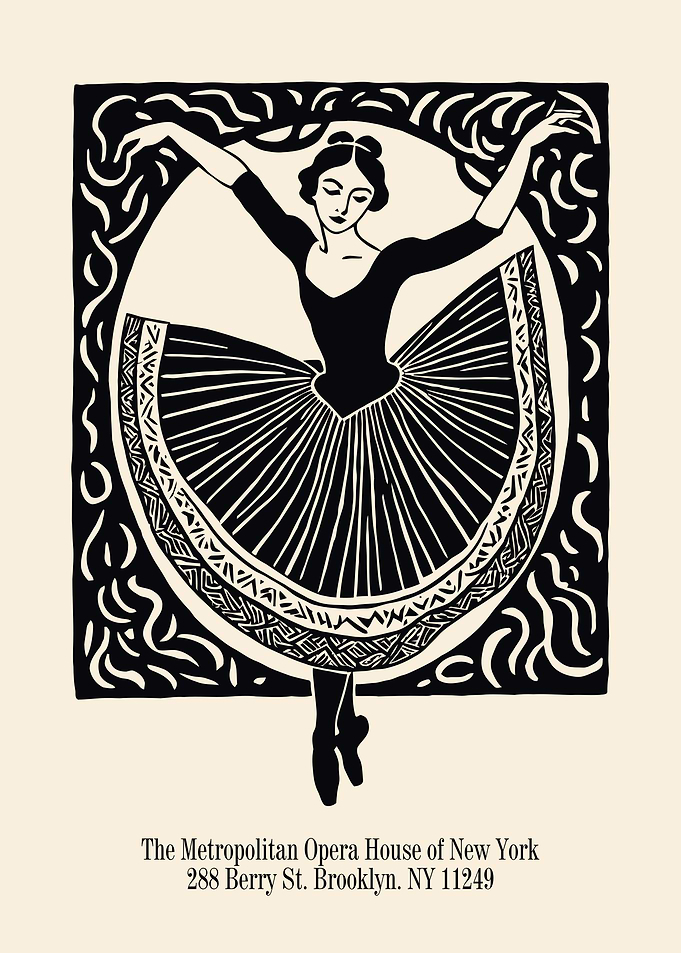 NYC Ballet Retro Poster