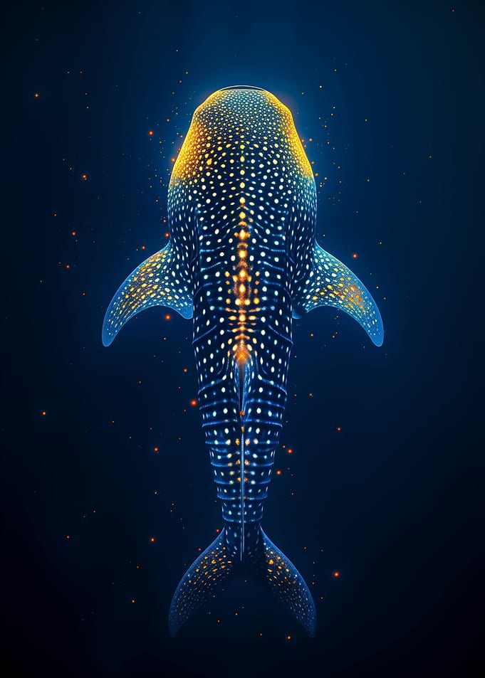Abstract Whale Shark Gold