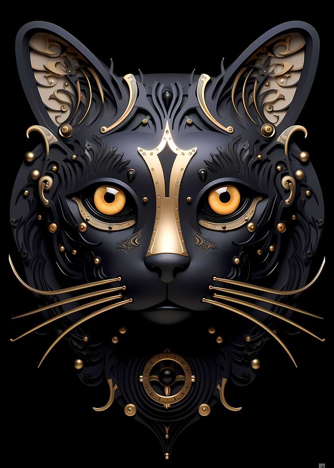Golden Egypt God Cat