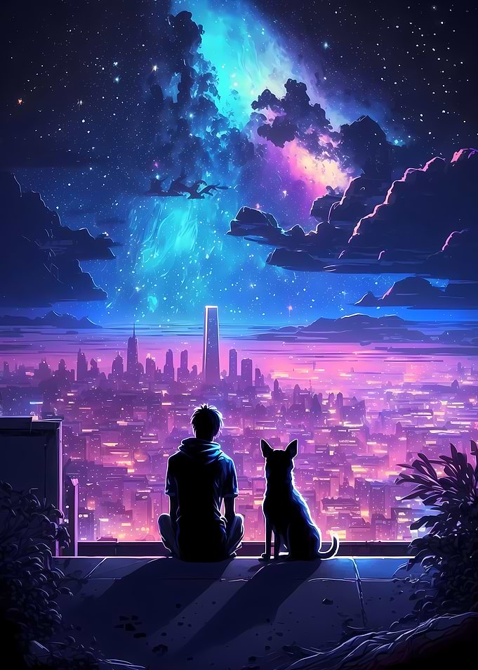 Cosmic Cyberpunk Night