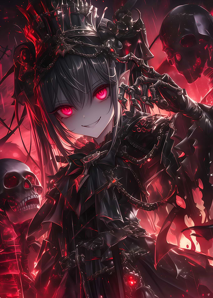 Demon Anime Skull Lady