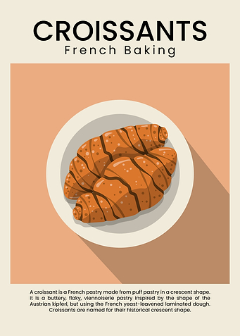 two flaky croissants