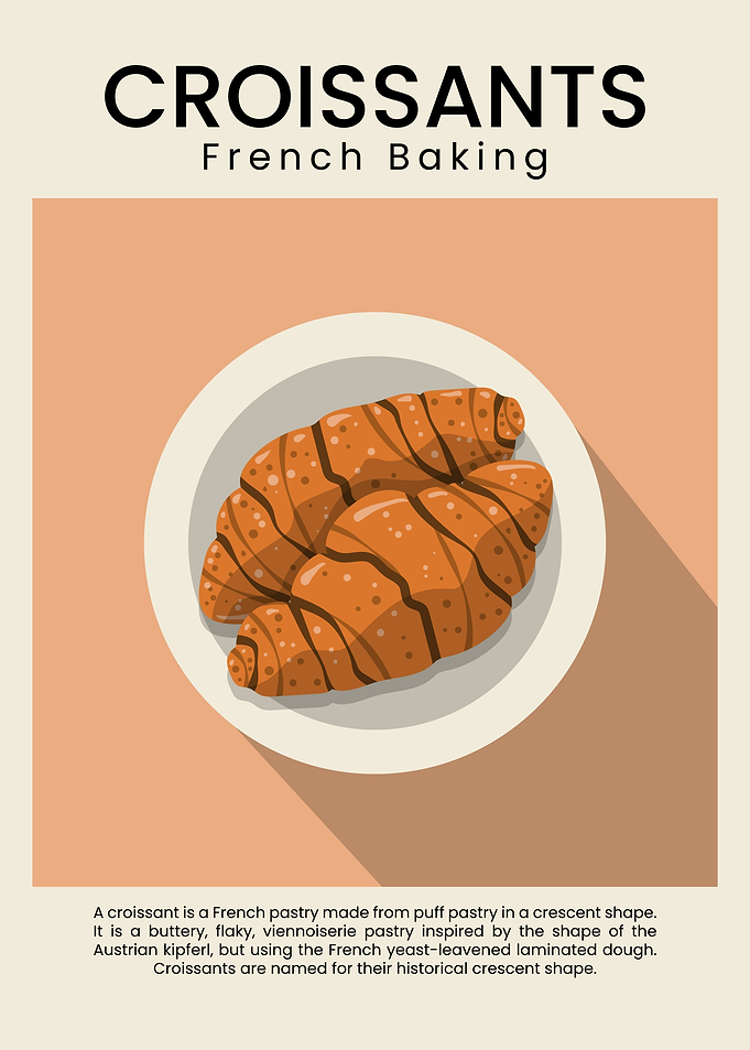 two flaky croissants